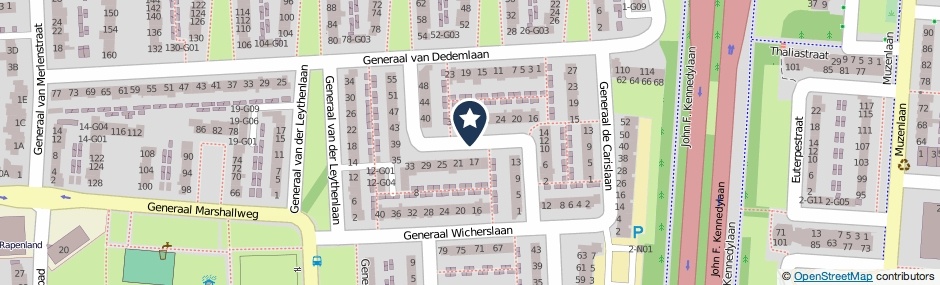 Kaartweergave Generaal Bentinckstraat in Eindhoven