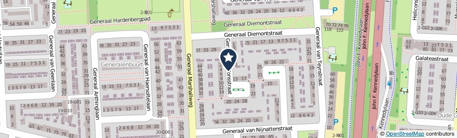 Kaartweergave Generaal De Bonsstraat in Eindhoven