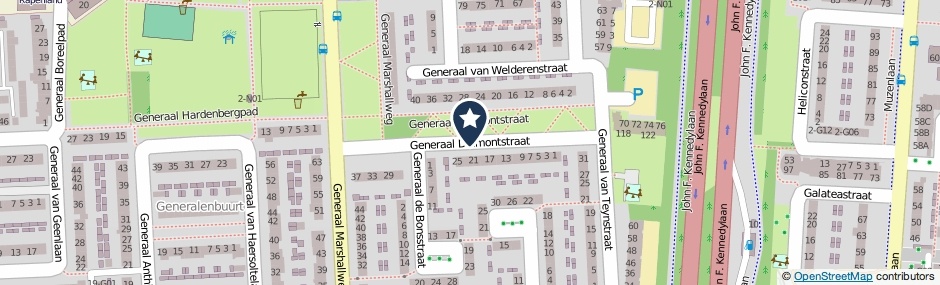 Kaartweergave Generaal Diemontstraat in Eindhoven