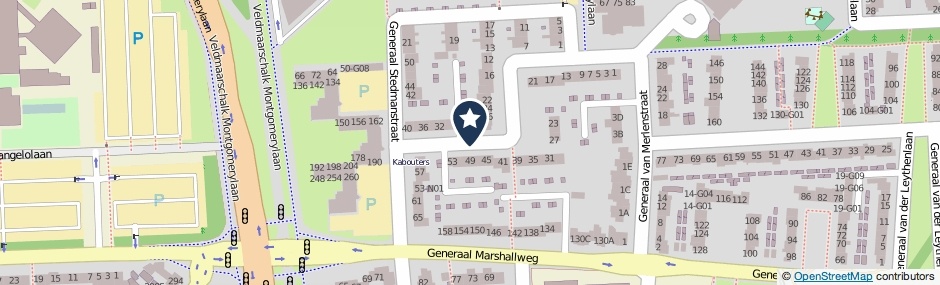 Kaartweergave Generaal Stedmanstraat in Eindhoven