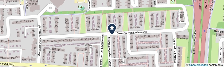 Kaartweergave Generaal Van Dedemlaan in Eindhoven