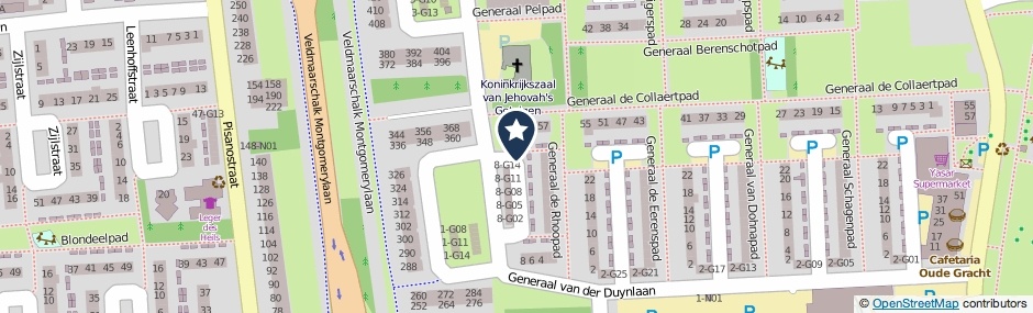 Kaartweergave Generaal Van Der Duynlaan in Eindhoven