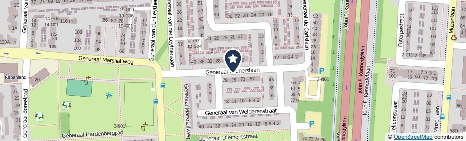 Kaartweergave Generaal Wicherslaan in Eindhoven