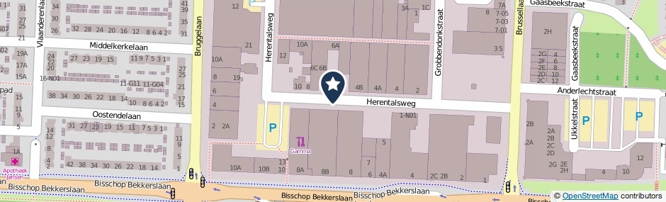 Kaartweergave Herentalsweg in Eindhoven