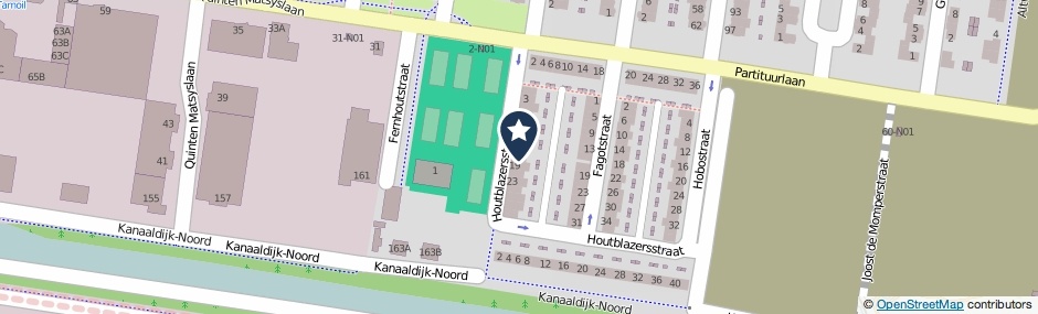 Kaartweergave Houtblazersstraat 17 in Eindhoven