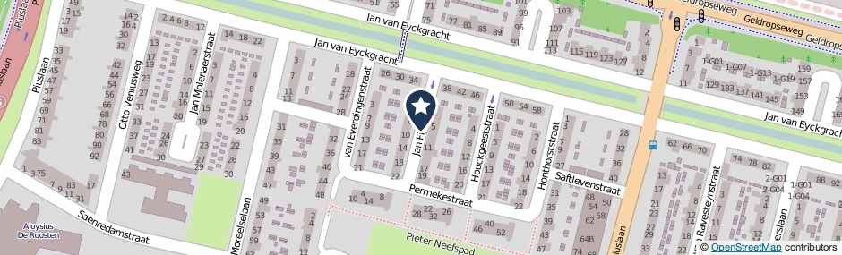 Kaartweergave Jan Fijtstraat in Eindhoven