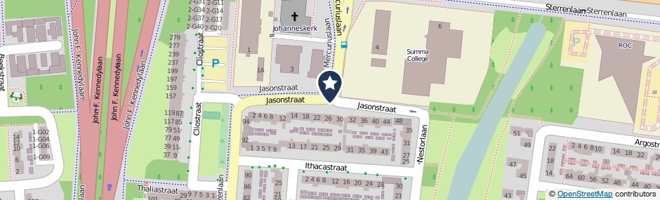Kaartweergave Jasonstraat in Eindhoven