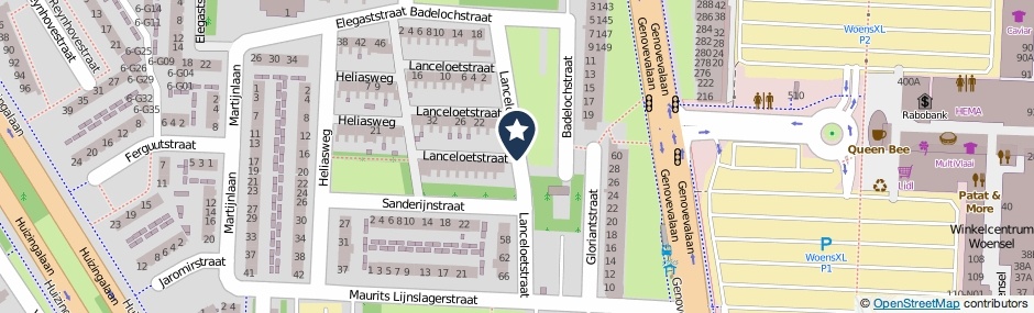 Kaartweergave Lanceloetstraat in Eindhoven