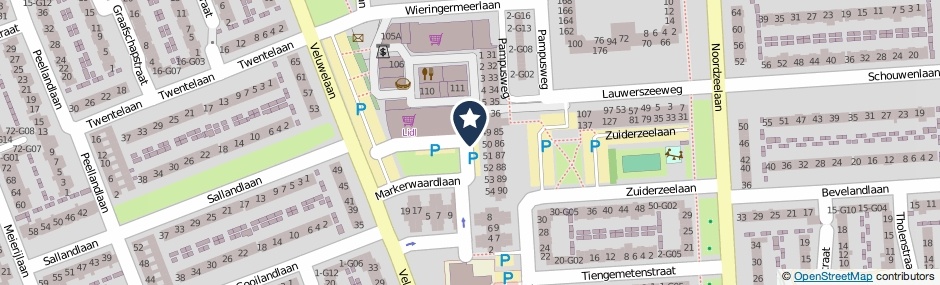 Kaartweergave Nederlandplein in Eindhoven
