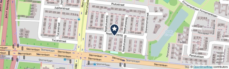 Kaartweergave Neptunusweg in Eindhoven