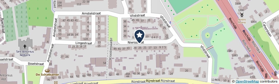 Kaartweergave Niersstraat in Eindhoven
