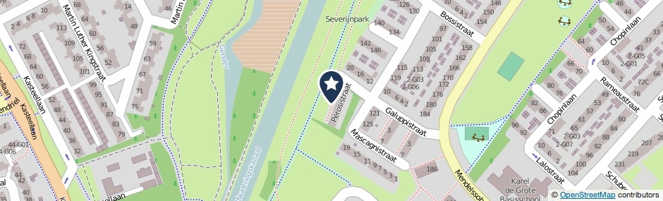Kaartweergave Perosistraat in Eindhoven