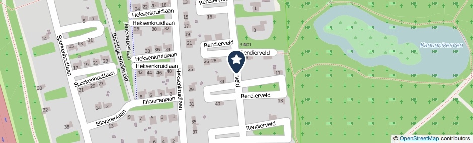 Kaartweergave Rendierveld in Eindhoven