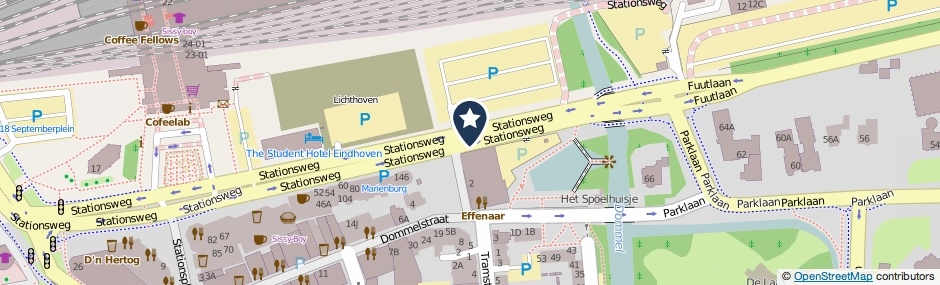 Kaartweergave Stationsweg in Eindhoven