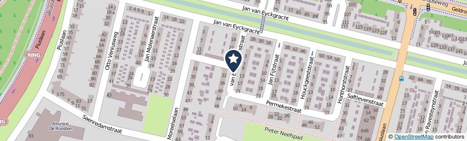 Kaartweergave Van Everdingenstraat in Eindhoven