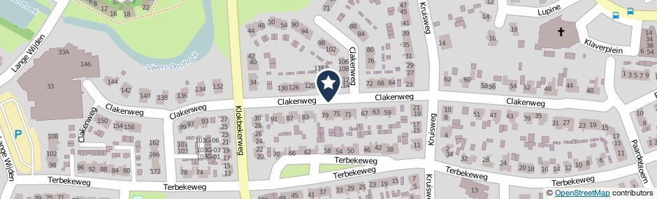 Kaartweergave Clakenweg in Elburg