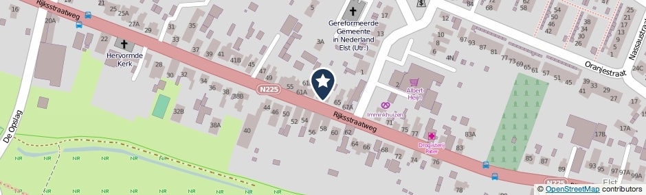 Kaartweergave Rijksstraatweg 63 in Elst (Utrecht)