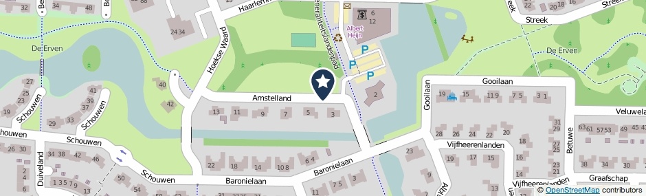 Kaartweergave Amstelland in Emmeloord