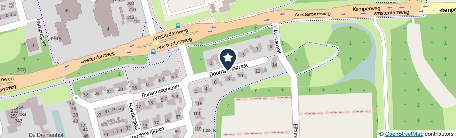 Kaartweergave Doornspijkstraat in Emmeloord
