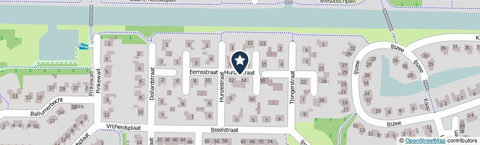 Kaartweergave Eemsstraat in Emmeloord