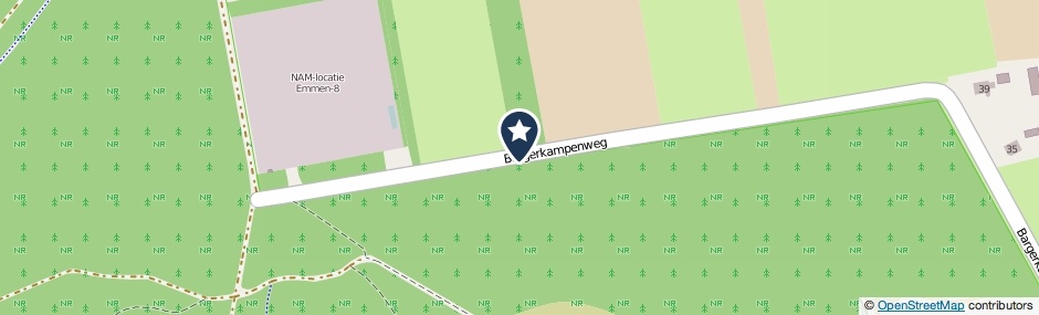 Kaartweergave Bargerkampenweg in Emmen