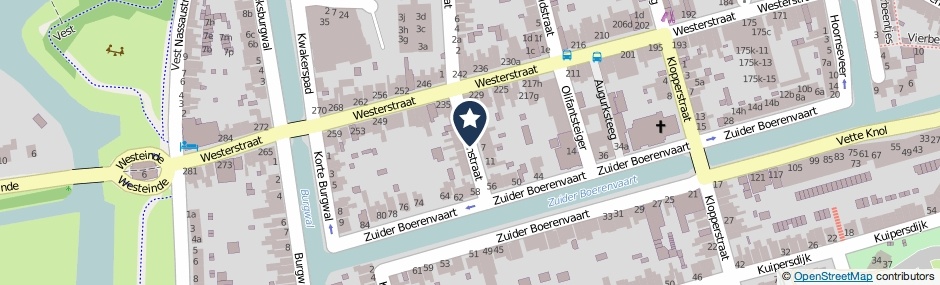Kaartweergave Lijnbaanstraat in Enkhuizen