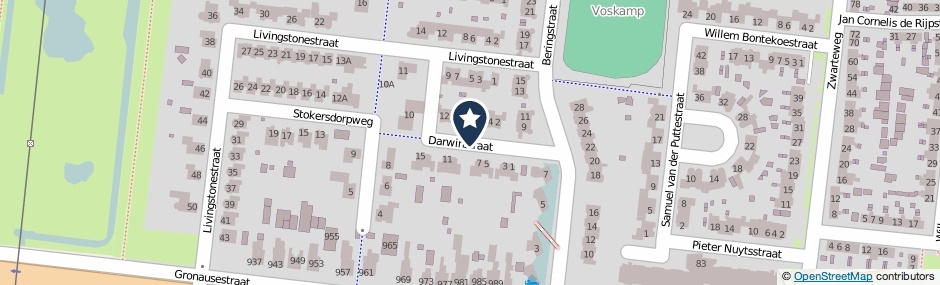 Kaartweergave Darwinstraat in Enschede