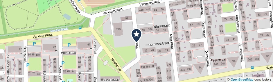 Kaartweergave Dommelstraat in Enschede