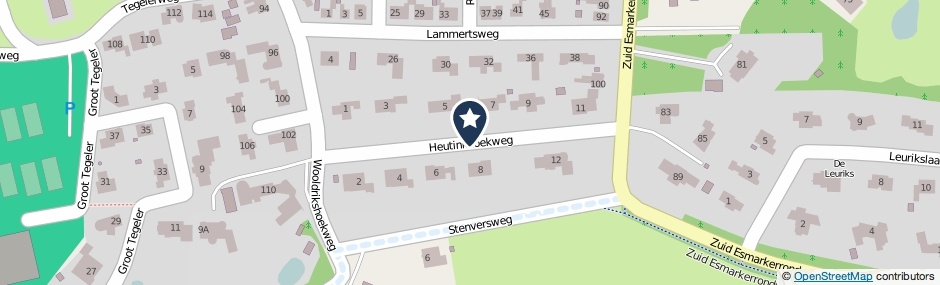 Kaartweergave Heutinkhoekweg in Enschede