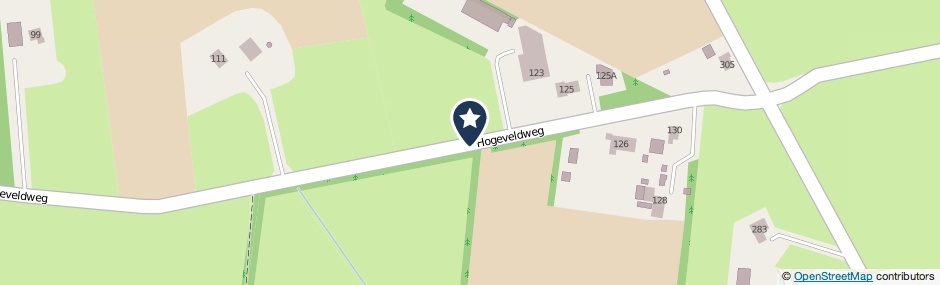 Kaartweergave Hogeveldweg in Enschede