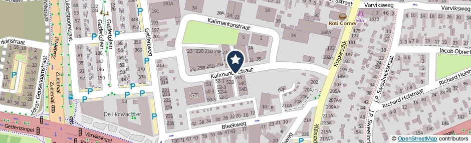 Kaartweergave Kalimantanstraat in Enschede