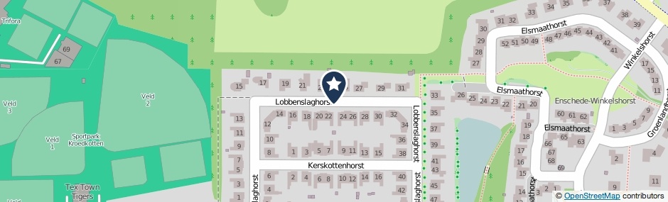 Kaartweergave Lobbenslaghorst in Enschede