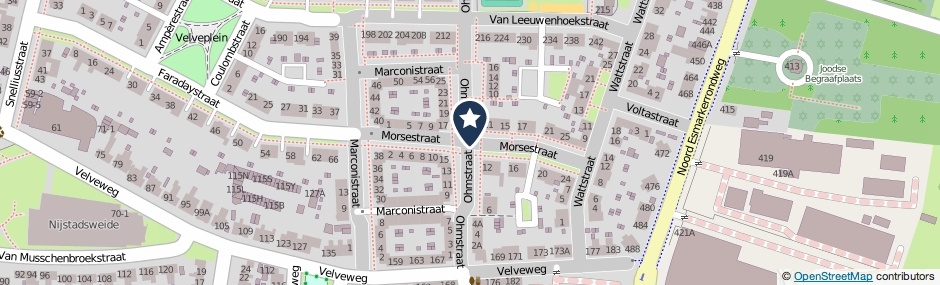 Kaartweergave Morsestraat in Enschede