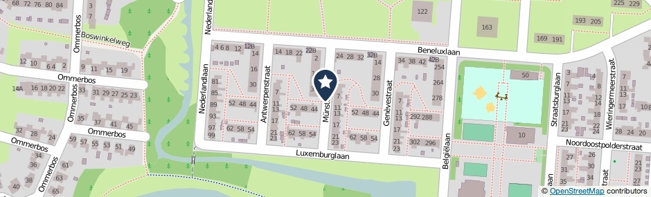 Kaartweergave Munsterstraat in Enschede
