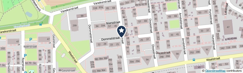 Kaartweergave Niersstraat in Enschede