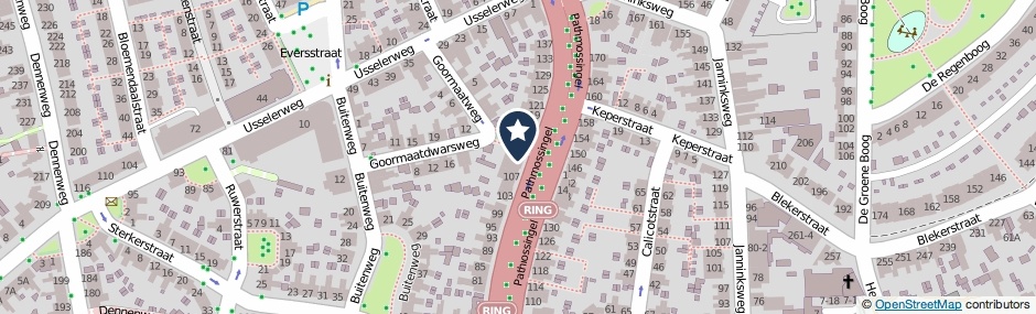 Kaartweergave Pathmossingel 111 in Enschede
