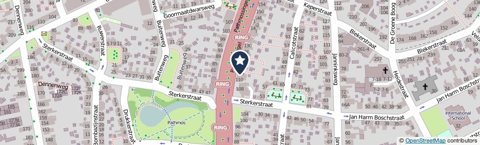 Kaartweergave Pathmossingel 114 in Enschede