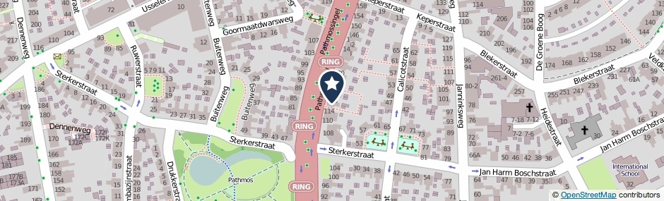 Kaartweergave Pathmossingel 118 in Enschede