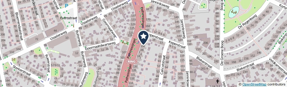 Kaartweergave Pathmossingel 152 in Enschede
