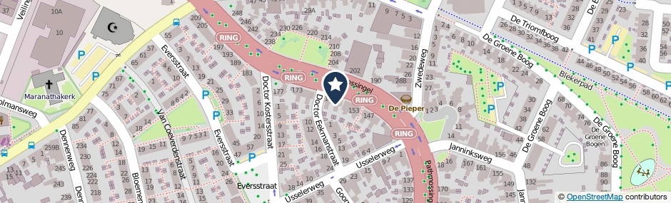 Kaartweergave Pathmossingel 161 in Enschede