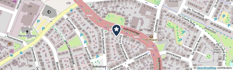 Kaartweergave Pathmossingel 169 in Enschede