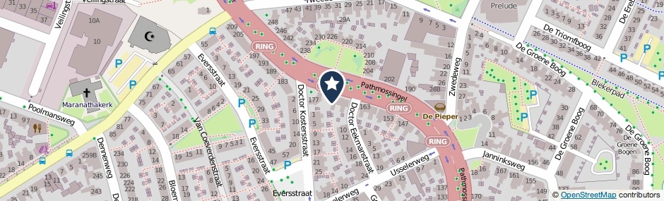 Kaartweergave Pathmossingel 173 in Enschede