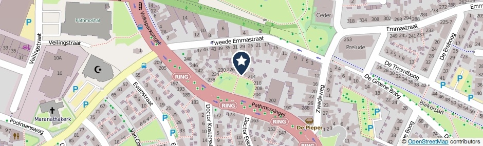 Kaartweergave Pathmossingel 220 in Enschede