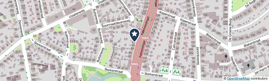 Kaartweergave Pathmossingel 97 in Enschede