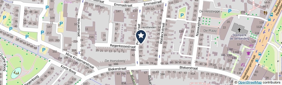 Kaartweergave Pyrmontstraat 21 in Enschede