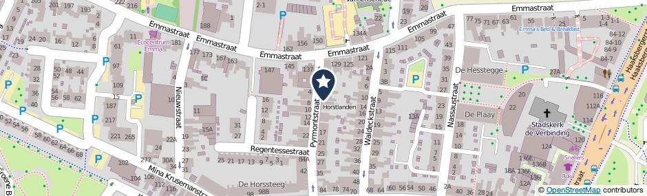 Kaartweergave Pyrmontstraat 5 in Enschede