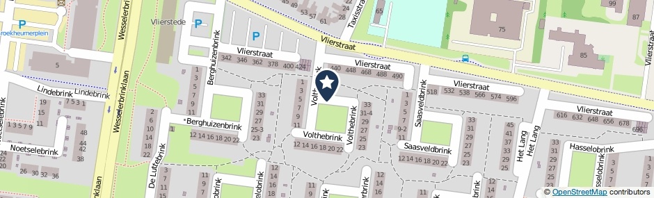 Kaartweergave Volthebrink in Enschede