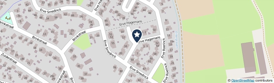 Kaartweergave Erve Hagemans in Enter