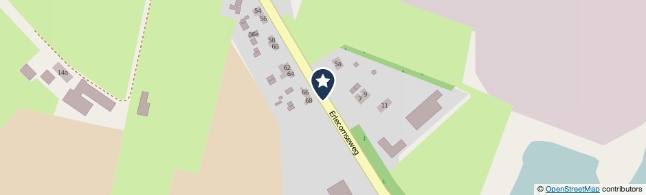Kaartweergave Erlecomseweg in Erlecom