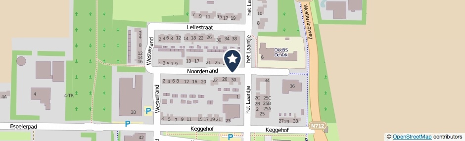 Kaartweergave Noorderrand in Espel